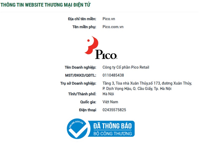 Cách tra cứu thông tin Thông báo Website với Bộ Công thương