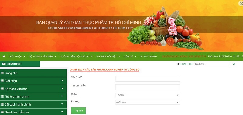 Tự công bố sản phẩm tại Ban quản lý an toàn thực phẩm